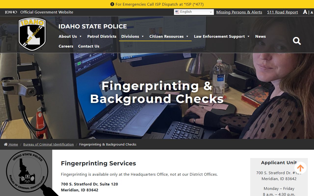 Canyon County criminal court records fingerprinting guidance