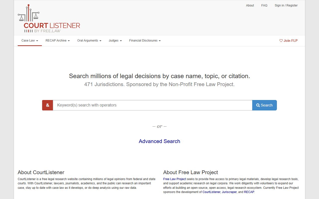 Canyon County District Court free federal legal research alternative