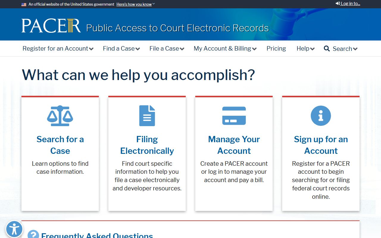 Canyon County District Court federal PACER case access