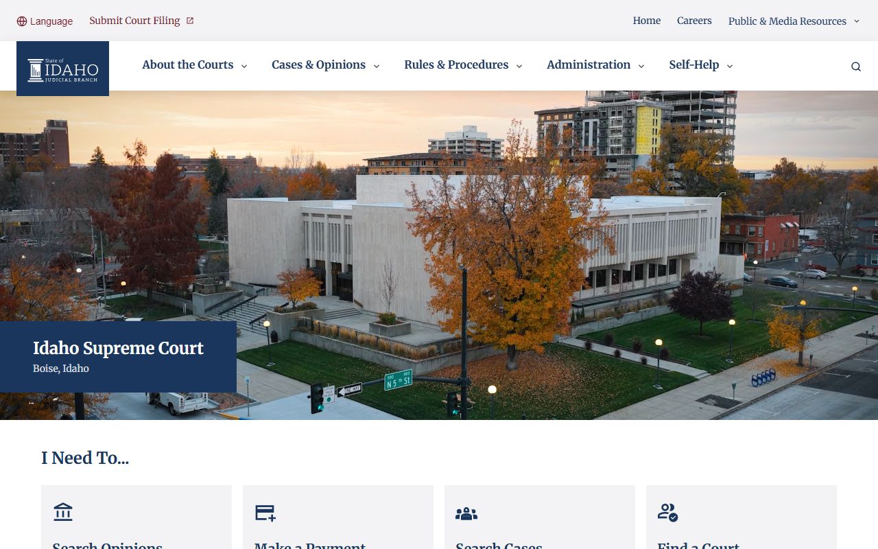 Canyon County court records Idaho Judicial Branch portal