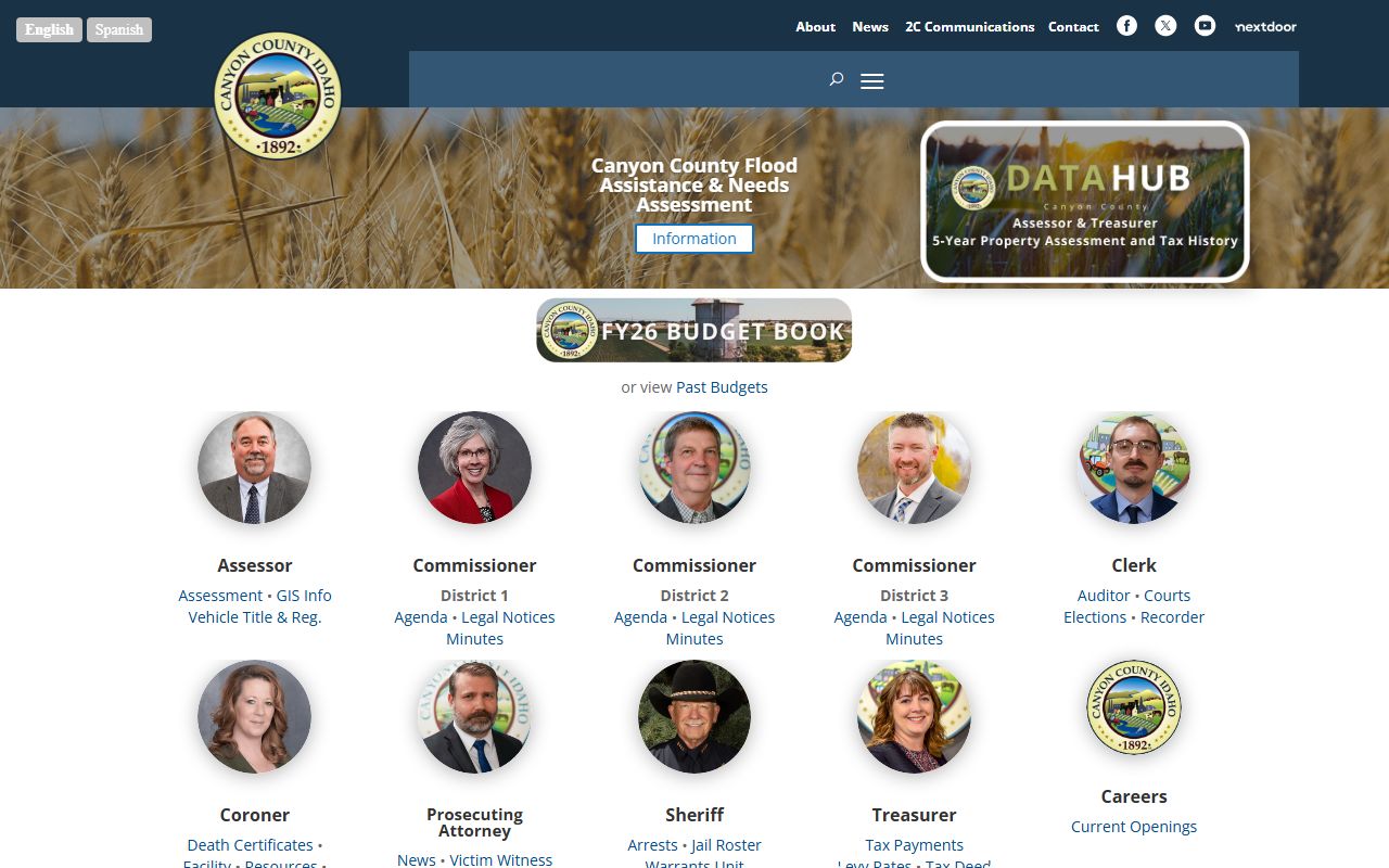 Canyon County court records official homepage access