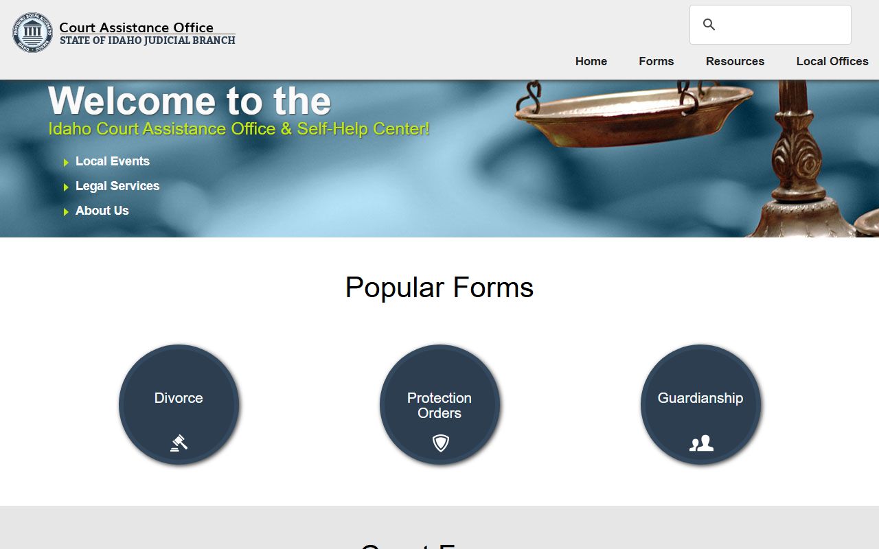 Canyon County probate records Idaho Court Assistance Office self-help portal